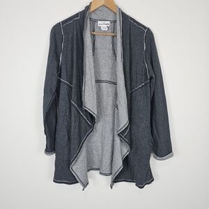 Neon Buddha Grey Holly Reversible Open Front Cardigan Sweater Small